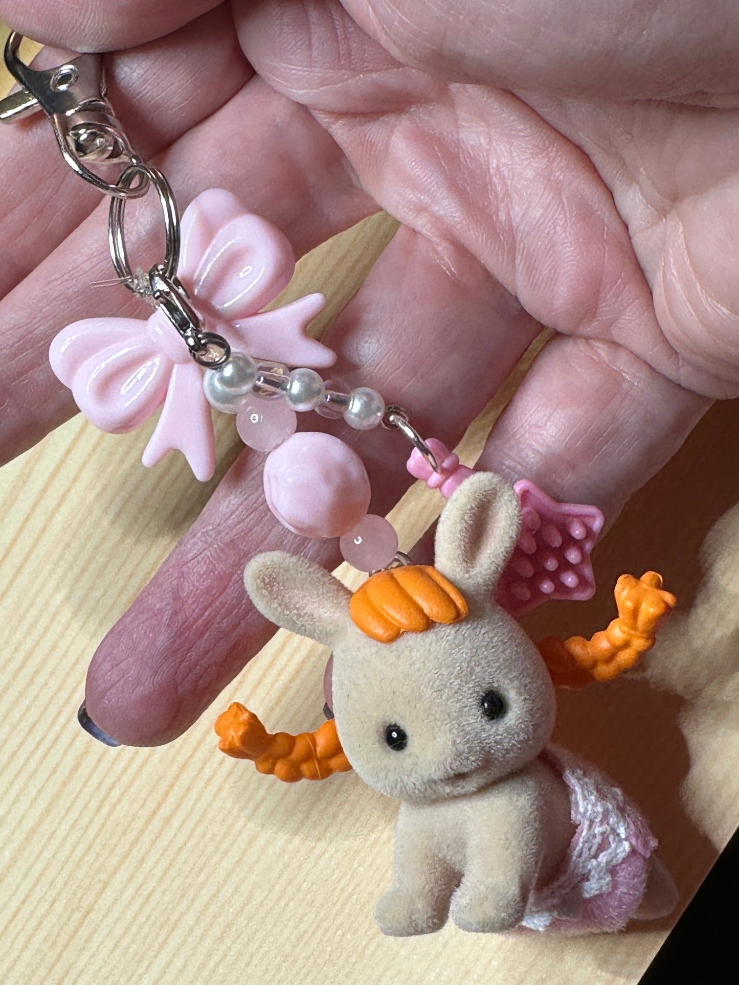 Pretty Hair Calico Keychain