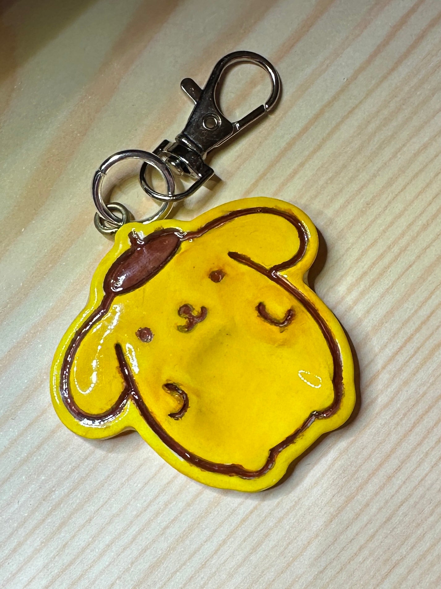 Pompom Don’t Worry- Worry Stone keychain